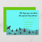 SCHWANKENDE VÖGEL Bar oder Bat Mitzvah Reply Card RSVP Karte (Vorne/Hinten)