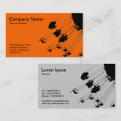 Schwankungen und Kreisel - Orange Visitenkarte (Vorne/Hinten)