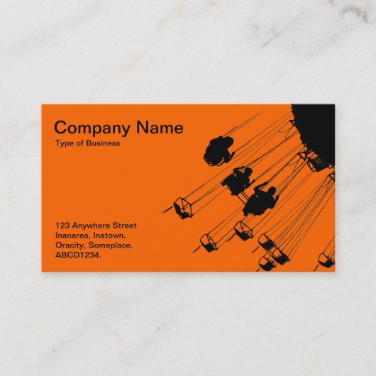 Schwankungen und Kreisel - Orange Visitenkarte (Vorderseite)