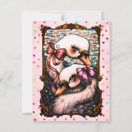 Schwanliebhaber RSVP Karte