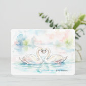 Schwanliebhaber - Valentinstag Feiertagskarte (Stehend Vorderseite)