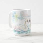 Schwanliebhaber - Valentinstag Kaffeetasse (Vorderseite Links)