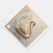 "Schwan's Gentle Sway" Serviette (Ecke)