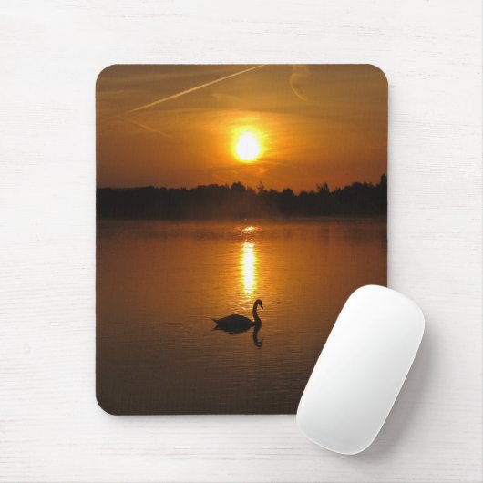 Schwansonnenuntergang mousepad (Mit Mouse)