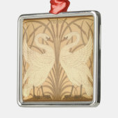 Schwantapetenentwurf Silbernes Ornament (Links)