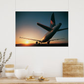 Schwanz der aufsteigenden Sonne - Airbus A320 Poster (Küche)