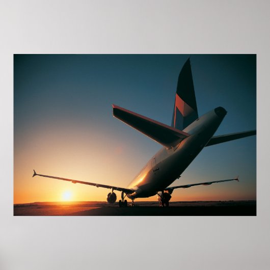Schwanz der aufsteigenden Sonne - Airbus A320 Poster (Vorne)