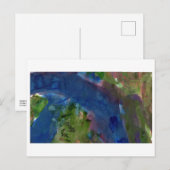 Schwanz der blauen abstrakten Postkarte (Vorne/Hinten)