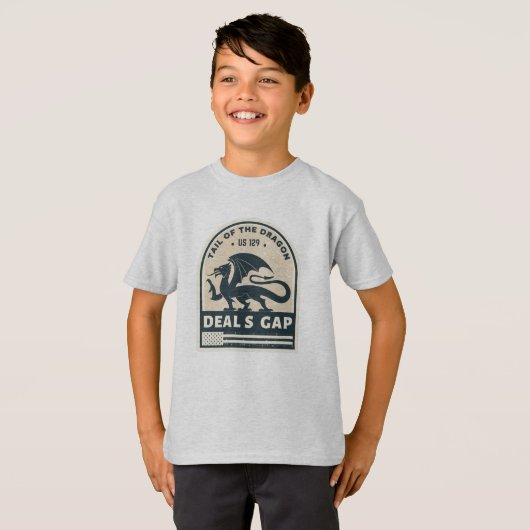 Schwanz der Dragon Deals Gap Motorrad-Geschenke T-Shirt (Vorne ganz)