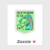 Schwanz der Dragon Deals Gap Motorrad-Reise Aufkleber (Blatt)