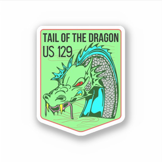 Schwanz der Dragon Deals Gap Motorrad-Reise Aufkleber (Vorderseite)