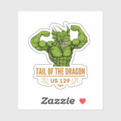 Schwanz der Dragon Deals Gap Motorrad-Reise Aufkleber (Blatt)