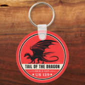 Schwanz der Dragon Deals Gap Motorrad-Reise Schlüsselanhänger (Vorderseite)
