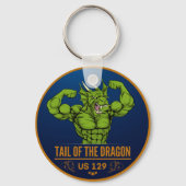 Schwanz der Dragon Deals Gap Motorrad-Reise Schlüsselanhänger (Vorderseite)