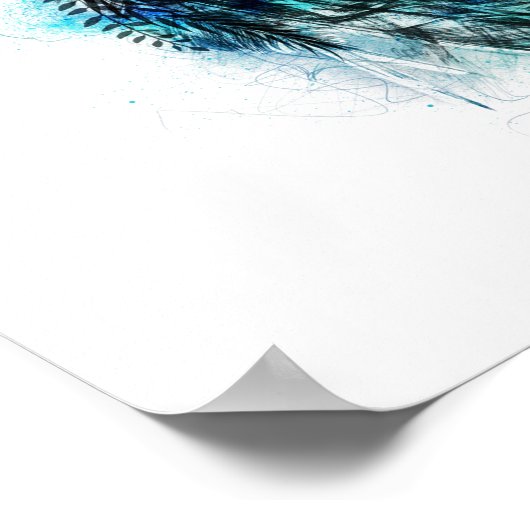 Schwanz der Humming-Bird-Funktion Poster (Ecke)