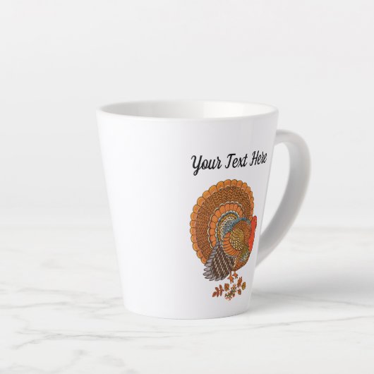 Schwanz der männlichen Türkei verteilen Herbstfarb Milchtasse (Rechte Ecke)