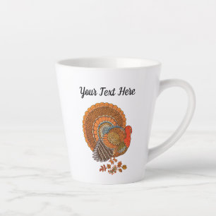 Schwanz der männlichen Türkei verteilen Herbstfarb Milchtasse