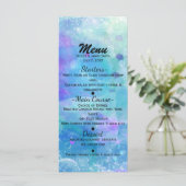 Schwanz der Meerjungfrau für die Geburtstagspartei Menükarte (Stehend Vorderseite)