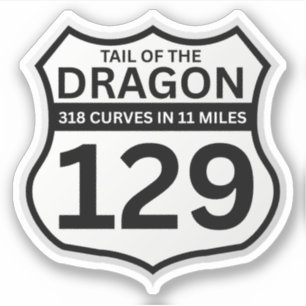 Schwanz des Drachen Deals Gap Motorrad-Radtour Aufkleber