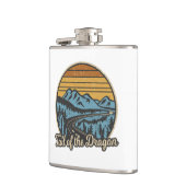 Schwanz des Drachenretro Flachmann (Links)