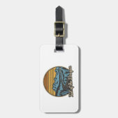 Schwanz des Drachenretro Gepäckanhänger (Vorderseite vertikal)