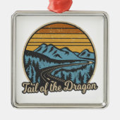 Schwanz des Drachenretro Ornament Aus Metall (Vorne)