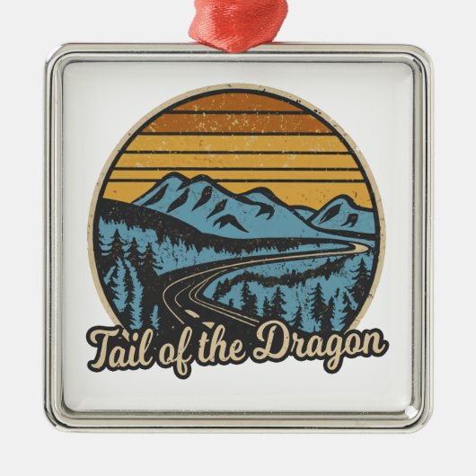 Schwanz des Drachenretro Ornament Aus Metall (Vorne)