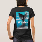 Schwanz eines Whales - der Whales wird Schwarz Ger T-Shirt (Rückseite)