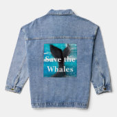 Schwanz eines Whales - die Wale Gerettet Jeansjacke (Rückseite)