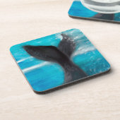 Schwanz eines Whales Getränkeuntersetzer (Linke Seite)