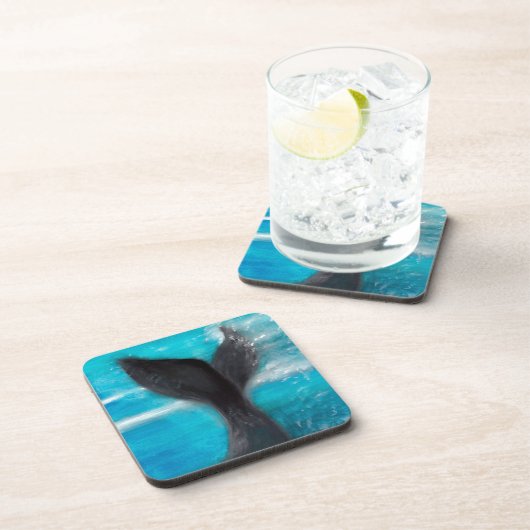 Schwanz eines Whales Getränkeuntersetzer (Rechte Seite)