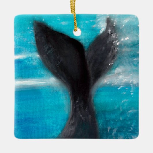 Schwanz eines Whales Keramikornament (Vorderseite)