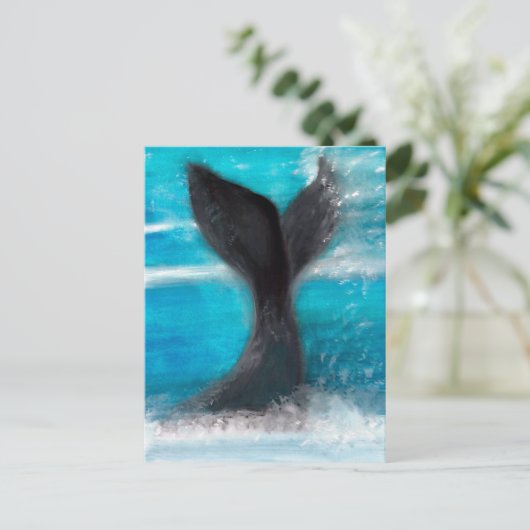 Schwanz eines Whales Postkarte (Stehend Vorderseite)