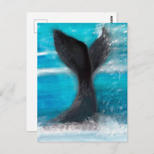 Schwanz eines Whales Postkarte (Vorne/Hinten)