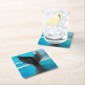 Schwanz eines Whales Rechteckiger Pappuntersetzer (Vor Ort)