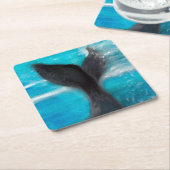 Schwanz eines Whales Rechteckiger Pappuntersetzer (angewinkelt)