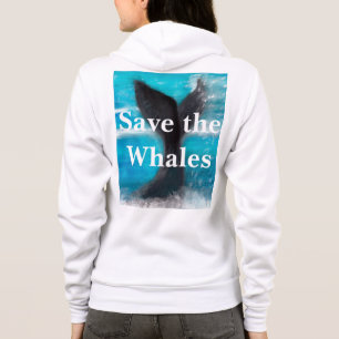 Schwanz eines Whales - Rett der Wale White Hoodie