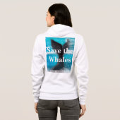 Schwanz eines Whales - Rett der Wale White Hoodie (Schwarz voll)