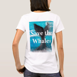 Schwanz eines Whales - Rett der Wale White T-Shirt