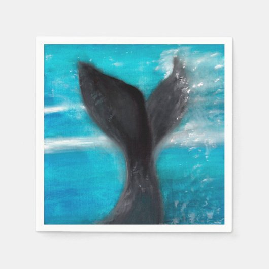 Schwanz eines Whales Serviette (Vorderseite)