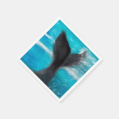 Schwanz eines Whales Serviette (Ecke)