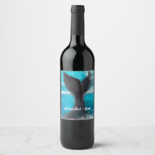 Schwanz eines Whales Weinetikett