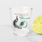 Schwanz Feathers Inspiration Shotglas Schnapsglas (Vorderseite)