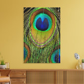 Schwanz-Federn für männliche Pfau Leinwanddruck (Insitu (Wohnzimmer))