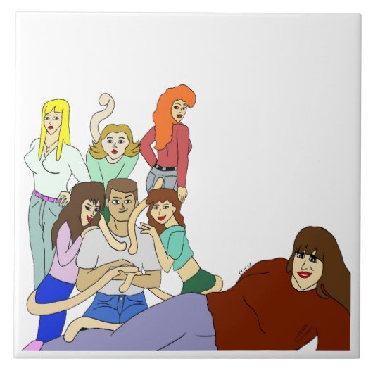 Schwanz harem fliese (Vorderseite)