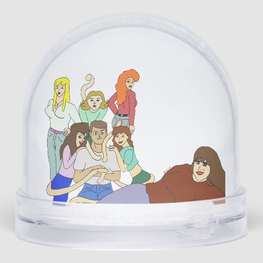 Schwanz harem schneekugeln (Rückseite)