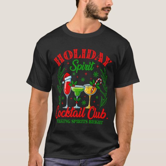 Schwanz Holiday Srit Club Weihnachts-Drink T-Shirt (Vorderseite)