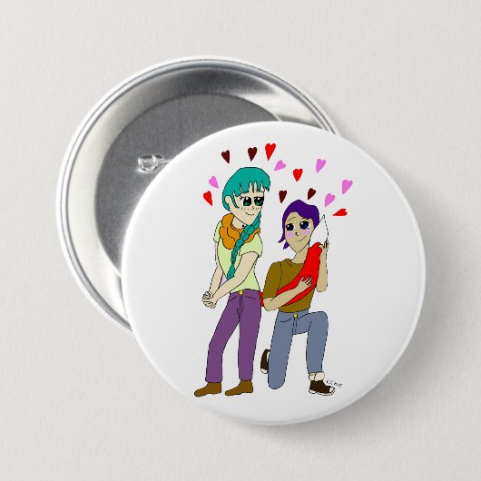 Schwanz Liebe Button (Vorne & Hinten)