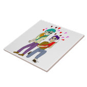 Schwanz Liebe Fliese (Seite)