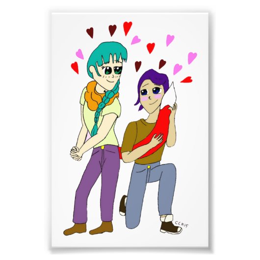 Schwanz Liebe Fotodruck (Vorne)